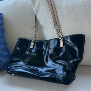 Michael Kors Black Patent Leather Tote